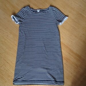 J. Crew Navy and White Striped Mini Dress